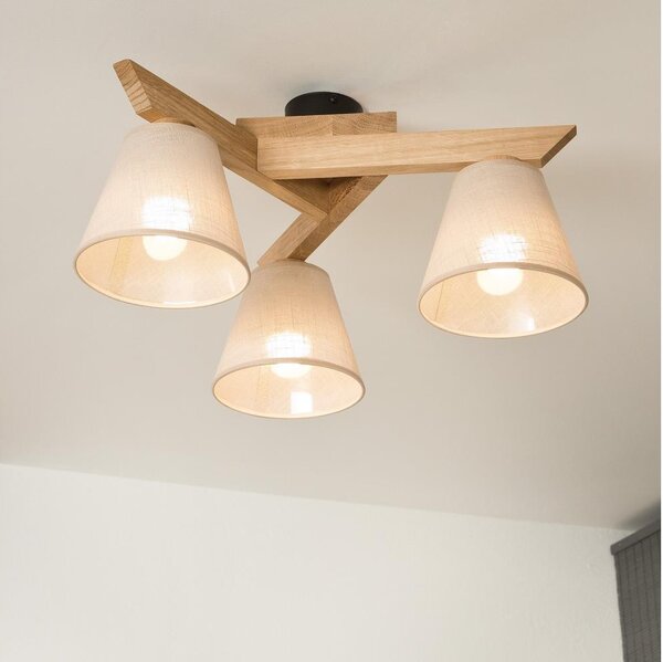 Plafoniera ANTONIO 3xE14/40W/230V rovere