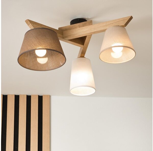 Plafoniera ANTONIO 3xE14/40W/230V rovere