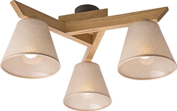 Plafoniera ANTONIO 3xE14/40W/230V rovere