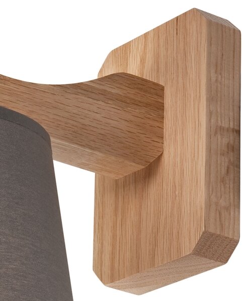 Applique ANDREA 1xE27/60W/230V quercia/grigio