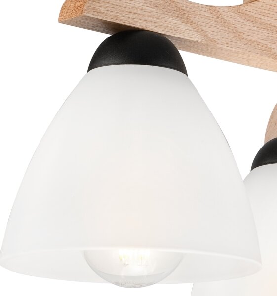 Lampadario a plafone ADRIANO 3xE27/60W/230V quercia