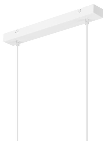Lampadario a sospensione con filo NICO 2xE27/60W/230V bianco
