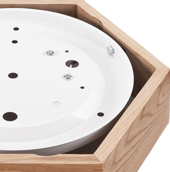 Plafoniera ROVERE HEX 1xE27/60W/230V d. Rovere 32 cm