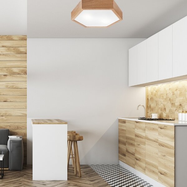 Plafoniera ROVERE HEX 2xE27/60W/230V d. Rovere 43 cm