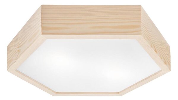 Plafoniera HEX NATURALE 2xE27/60W/230V d. Pino da 43 cm