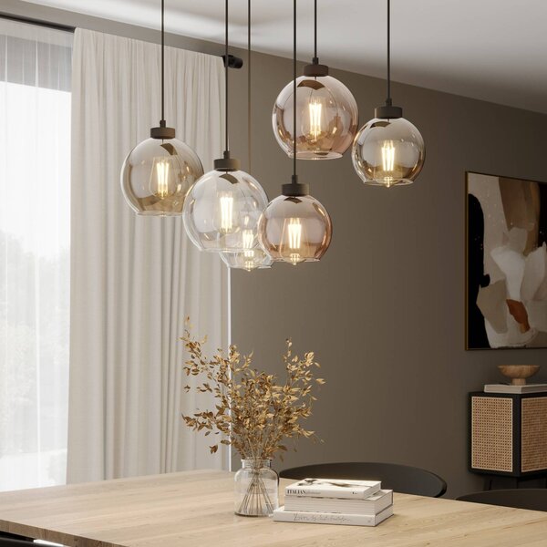 Lampada a sospensione in vetro Cubus TK Lighting, dimmerabile, Chiaro / Trasparente, Soggiorno / Sala da pranzo, Vetro, Moderno, Lampada a sospensione