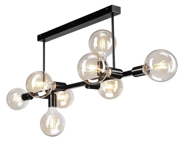 Lampadario su palo ASTRID 8xE27/60W/230V nero