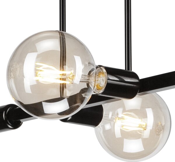 Lampadario su palo ASTRID 4xE27/60W/230V nero