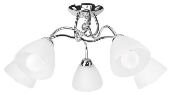 Lampadario a plafone MIRANDA 5xE27/60W/230V cromo lucido