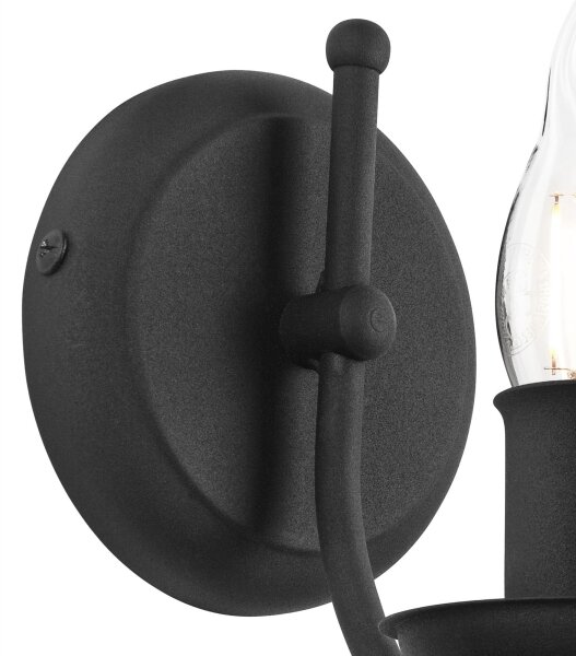 Applique LUCY 1xE14/60W/230V nero