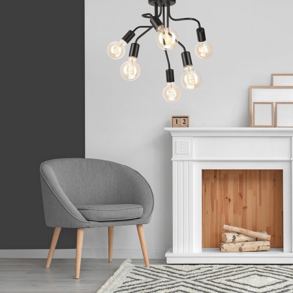Lampadario a sospensione HILDA 6xE27/60W/230V