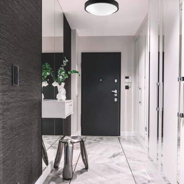 Plafoniera JONAS 2xE27/60W/230V diametro 36 cm nero