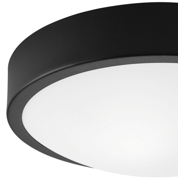 Plafoniera JONAS 1xE27/60W/230V diametro 26 cm nero