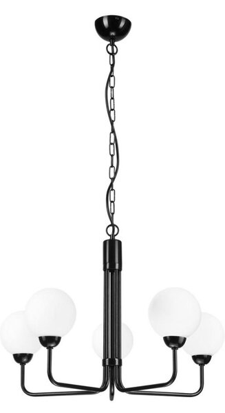 Lampadario a sospensione con catena TIFFY 5xG9/5W/230V nero