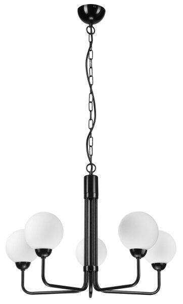 Lampadario a sospensione con catena TIFFY 5xG9/5W/230V nero