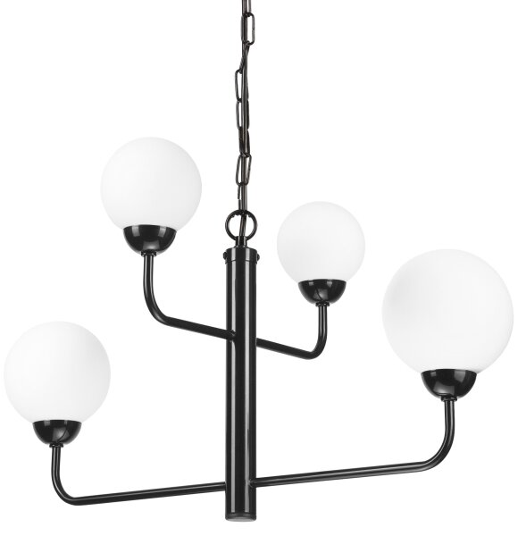 Lampadario a sospensione con catena OSCAR 4xG9/5W/230V nero