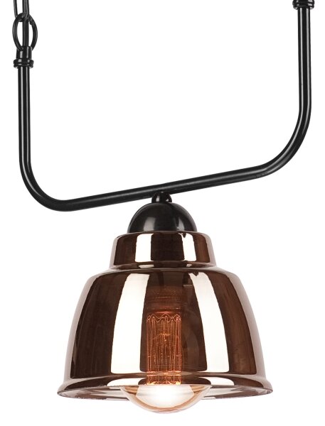 Lampadario a sospensione con catena MARIO 1xE27/60W/230V ottone