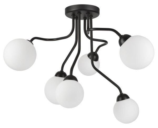 Lampadario a plafone HOLLY 6xG9/5W/230V nero