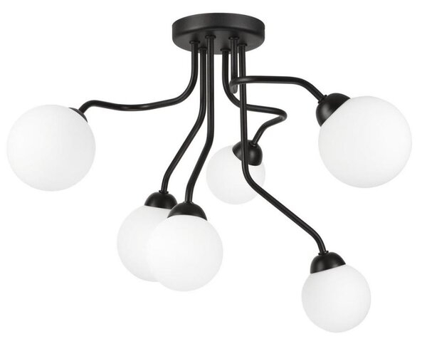 Lampadario a plafone HOLLY 6xG9/5W/230V nero