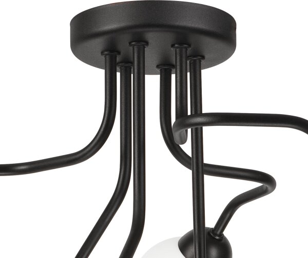 Lampadario a plafone HOLLY 6xG9/5W/230V nero