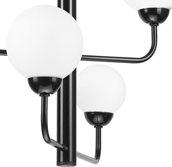 Lampadario a sospensione con catena OSCAR 6xG9/5W/230V nero