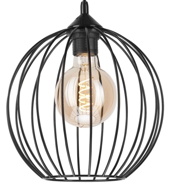 Lampadario a sospensione con filo ZOYA 1xE27/60W/230V nero