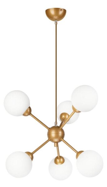 Lampadario a sospensione con supporto rigido RUBBY BALL 6xG9/5W/230V oro