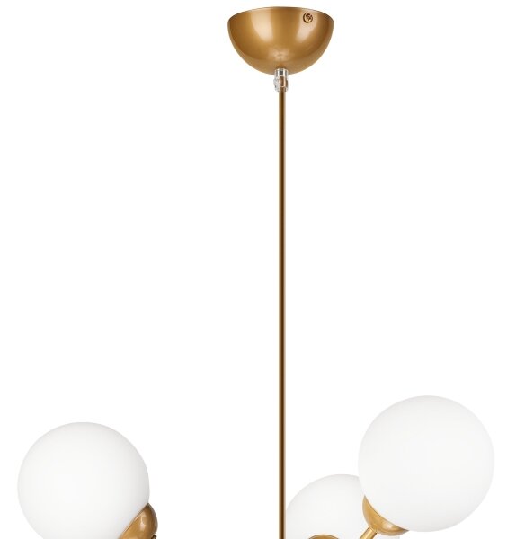 Lampadario a sospensione con supporto rigido RUBBY BALL 6xG9/5W/230V oro