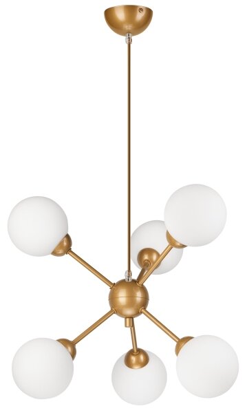 Lampadario a sospensione con supporto rigido RUBBY BALL 6xG9/5W/230V oro