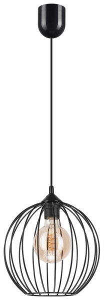 Lampadario a sospensione con filo ZOYA 1xE27/60W/230V nero