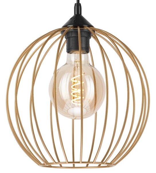Lampadario a sospensione con filo ZOYA 1xE27/60W/230V ottone