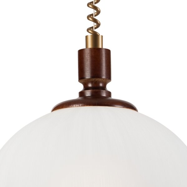 Lampadario regolabile RAMONA 1xE27/60W/230V beige/marrone scuro