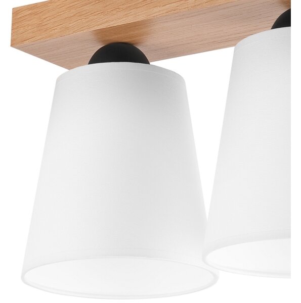 Lampadario a plafone LULA 2xE27/60W/230V quercia