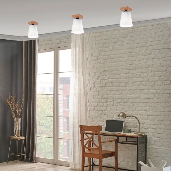 Lampadario a plafone LULA 1xE27/60W/230V quercia