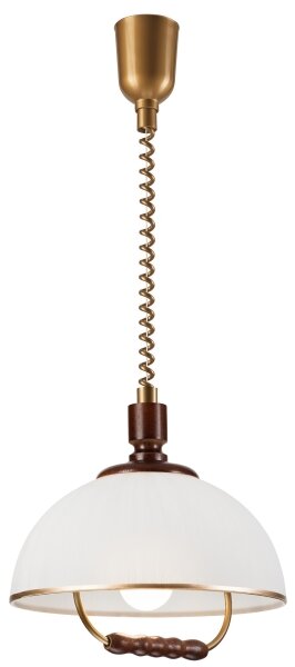 Lampadario regolabile RAMONA 1xE27/60W/230V beige/marrone scuro