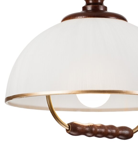 Lampadario regolabile RAMONA 1xE27/60W/230V beige/marrone scuro