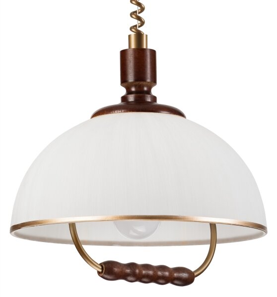 Lampadario regolabile RAMONA 1xE27/60W/230V beige/marrone scuro