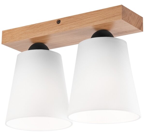 Lampadario a plafone LULA 2xE27/60W/230V quercia