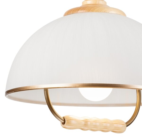 Lampadario regolabile RAMONA 1xE27/60W/230V beige/marrone chiaro