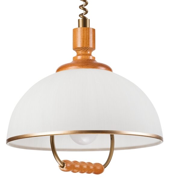Lampadario a scomparsa RAMONA 1xE27/60W/230V beige/marrone