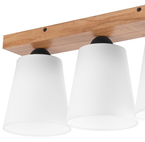 Lampadario a plafone LULA 3xE27/60W/230V quercia