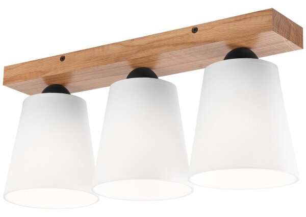 Lampadario a plafone LULA 3xE27/60W/230V quercia