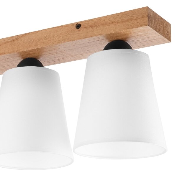 Lampadario a plafone LULA 4xE27/60W/230V quercia