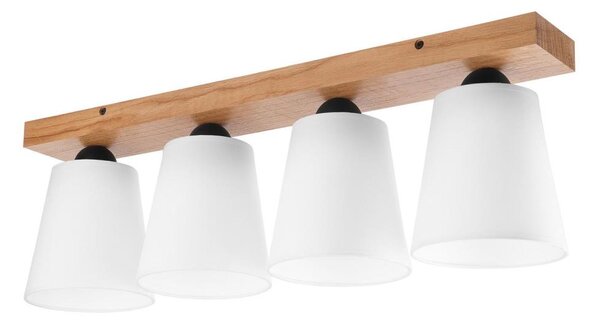 Lampadario a plafone LULA 4xE27/60W/230V quercia