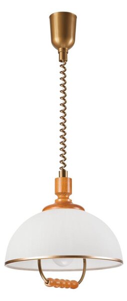Lampadario a scomparsa RAMONA 1xE27/60W/230V beige/marrone