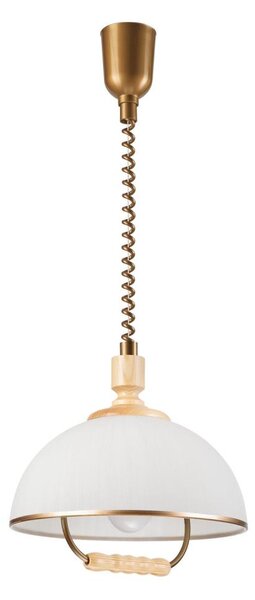 Lampadario regolabile RAMONA 1xE27/60W/230V beige/marrone chiaro