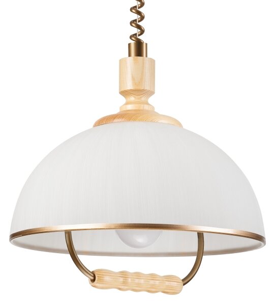 Lampadario regolabile RAMONA 1xE27/60W/230V beige/marrone chiaro