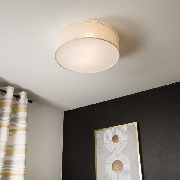 Plafoniera SIRJA DOUBLE 4xE27/15W/230V diametro 45 cm color crema