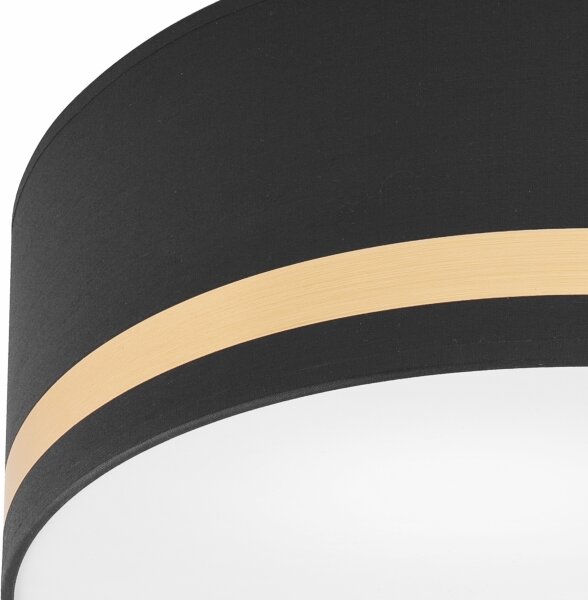 Plafoniera SIRJA STRIPE 2xE27/15W/230V diametro 35 cm nero