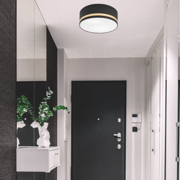 Plafoniera SIRJA STRIPE 2xE27/15W/230V diametro 35 cm nero